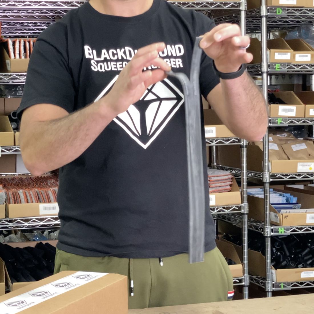 BlackDiamond Flat Top Platinum Squeegee Rubber Splitting View